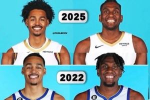 美媒晒普尔&卢尼22年和25年的定妆照：三年后两人重聚️！